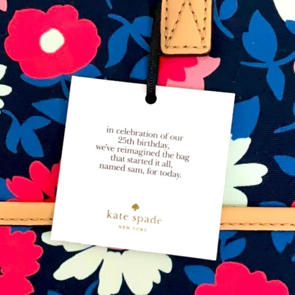 KATE SPADE NWT WASHINGTON SQUARE MEGA SAM TOTE BAG BRIGHT FLORAL PATTERN - Picture 8 of 15